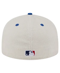 New Era Men's Cream/Royal Chicago Cubs Two-Tone Corduroy 59FIFTY Fitted Hat