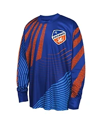 Outerstuff Big Boys and Girls Blue Fc Cincinnati Nifty Netminder Long Sleeve T-Shirt