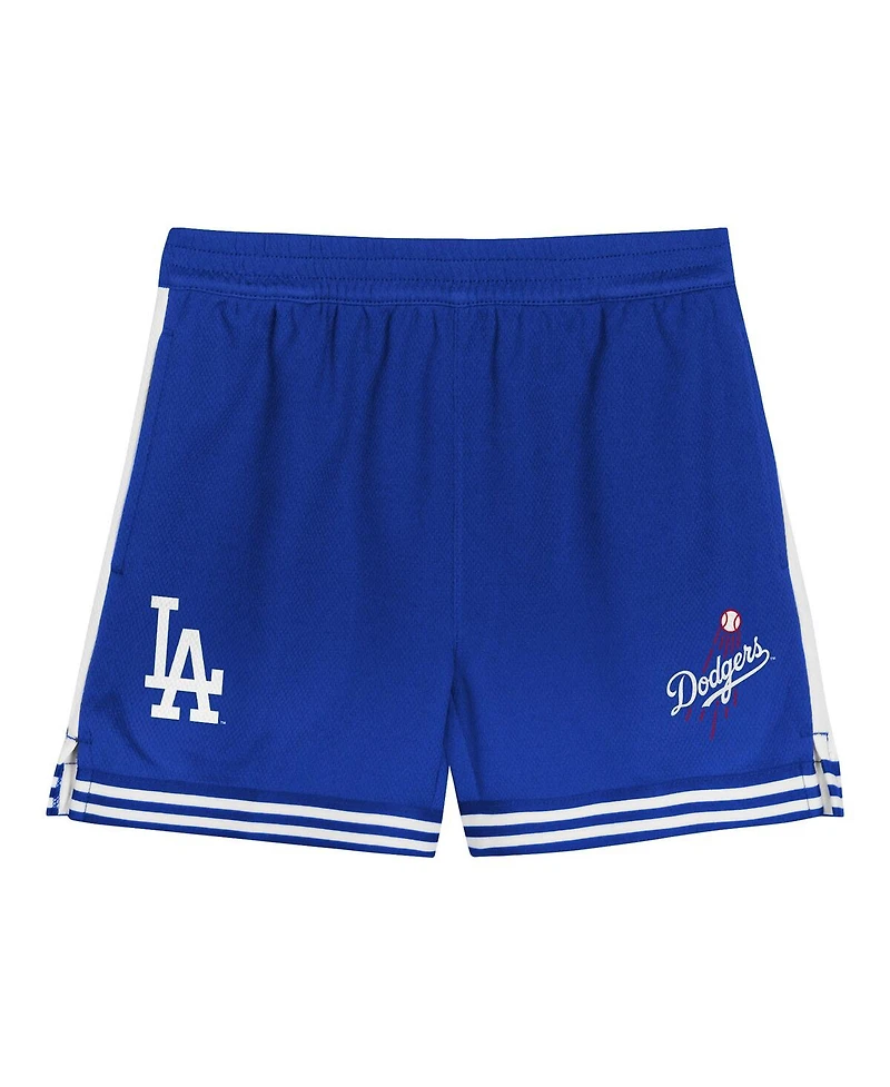 Outerstuff Toddler Gray/Royal Los Angeles Dodgers Pinch Hitter Infielder T-Shirt and Shorts Set