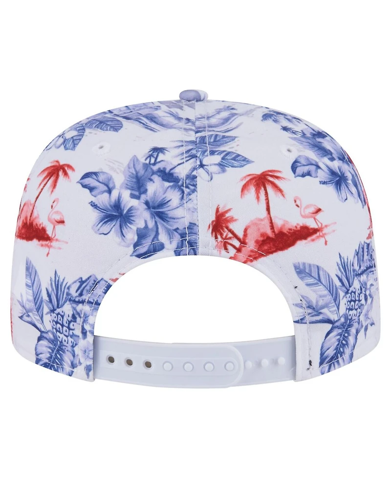 New Era Men's White Atlanta Braves Printed Island Golfer Snapback Hat