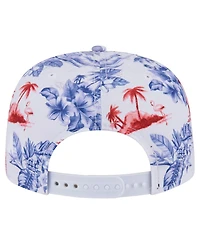 New Era Men's White Atlanta Braves Printed Island Golfer Snapback Hat