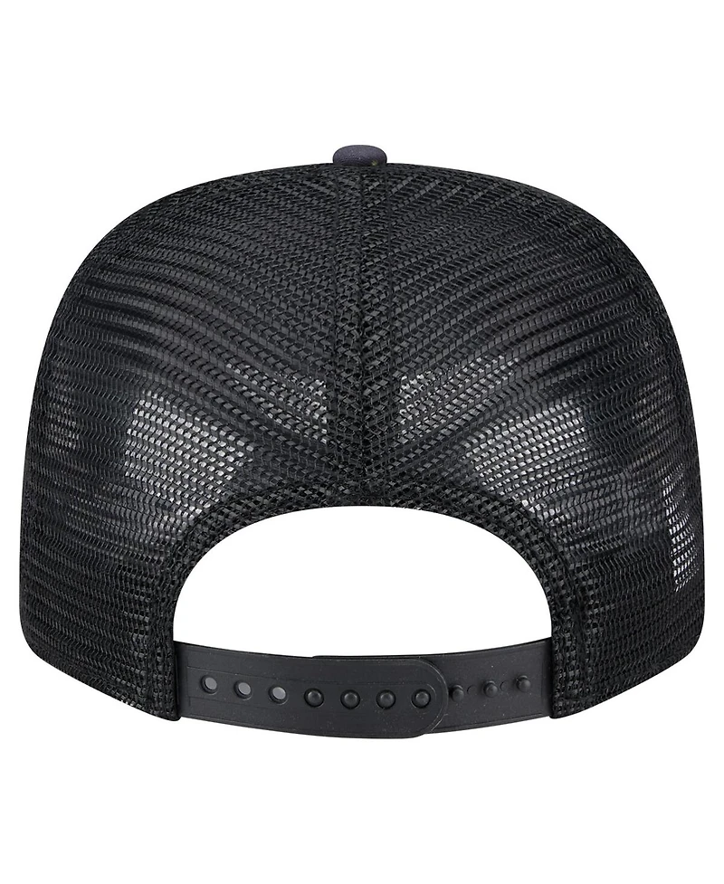 New Era Men's Black New York Mets Adventure Drinks Pattern 9SEVENTY Stretch-Snap Hat