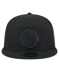 New Era Men's Black Dallas Mavericks Adventure Canvas Split Panel 9FIFTY Snapback Hat