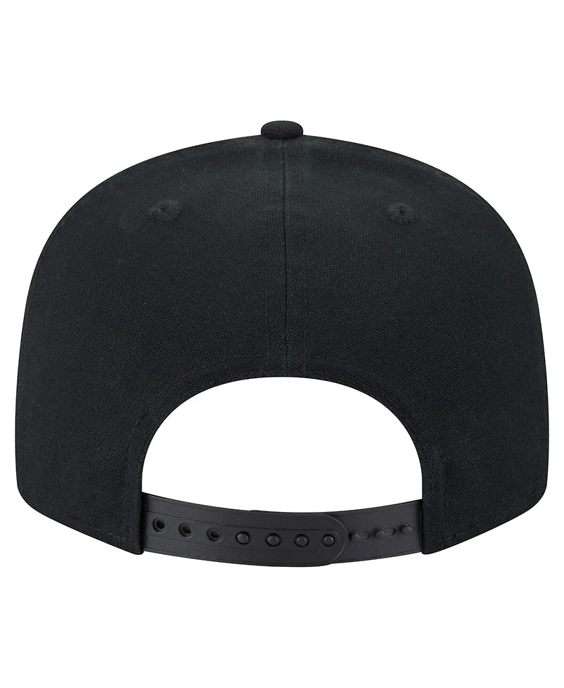 New Era Men's Black Inter Miami Cf Canvas 9FIFTY Snapback Hat
