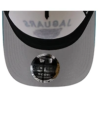 New Era Men's Cream/Teal Jacksonville Jaguars 2025 Nfl Draft 9FORTY A-Frame M-Crown Adjustable Hat