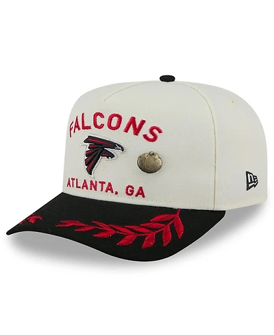 New Era Men's Cream/Black Atlanta Falcons 2025 Nfl Draft A-Frame 59FIFTY Fitted Hat