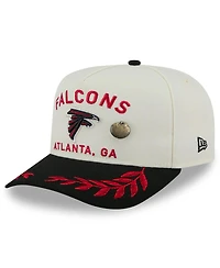 New Era Men's Cream/Black Atlanta Falcons 2025 Nfl Draft A-Frame 59FIFTY Fitted Hat