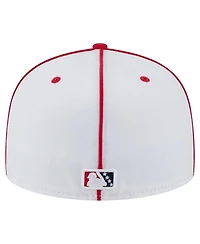 New Era Men's White/Red Memphis Redbirds Authentic Collection 59FIFTY Fitted Hat