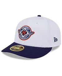 New Era Men's White/Navy Houston Astros 2025 City Connect Batting Practice Low Profile 59FIFTY Fitted Hat