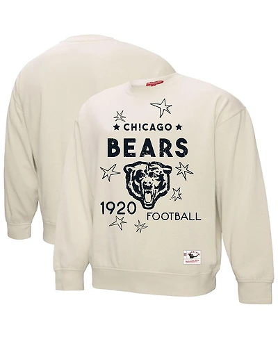 Mitchell & Ness Women's Cream Chicago Bears Shooting Stars Pullover Sweatshirt