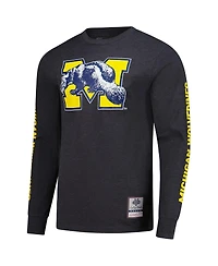 Mitchell & Ness Men's Charcoal Michigan Wolverines Team Pride Long Sleeve T-Shirt