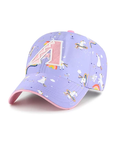 '47 Brand Big Girls Lavender Arizona Diamondbacks Unicorn Clean Up Adjustable Hat