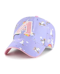 '47 Brand Big Girls Lavender Arizona Diamondbacks Unicorn Clean Up Adjustable Hat