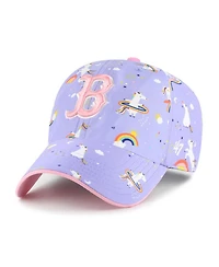 '47 Brand Big Girls Lavender Boston Red Sox Unicorn Clean Up Adjustable Hat