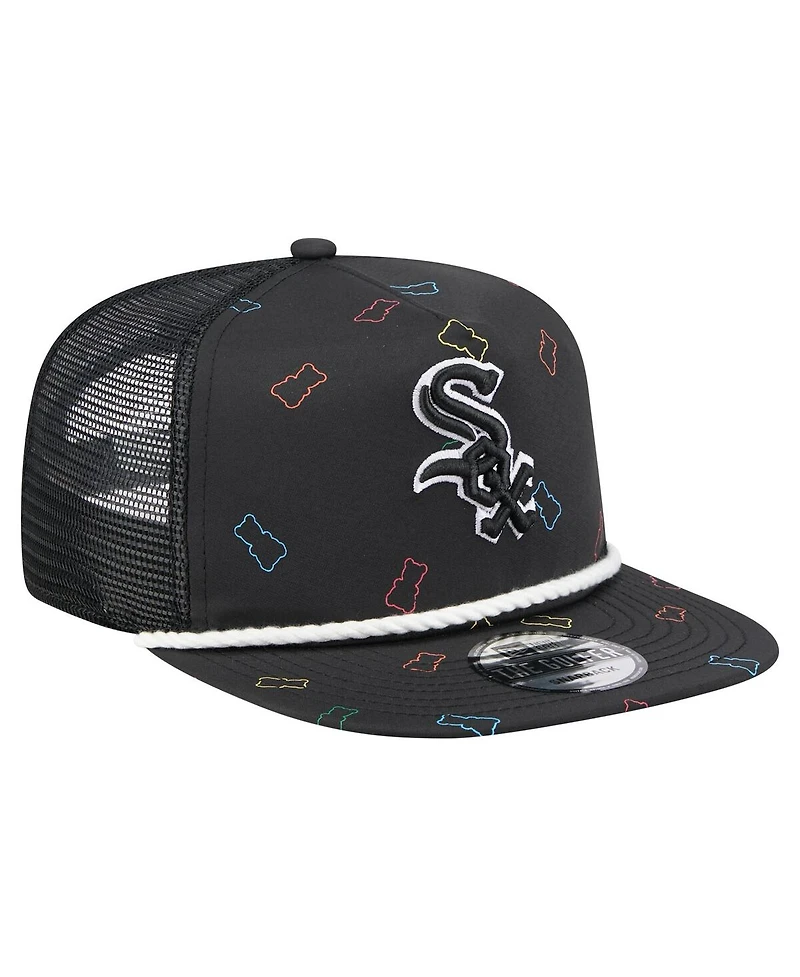 New Era Men's Black Chicago White Sox Gummy Golfer Trucker Adjustable Hat
