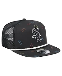 New Era Men's Black Chicago White Sox Gummy Golfer Trucker Adjustable Hat