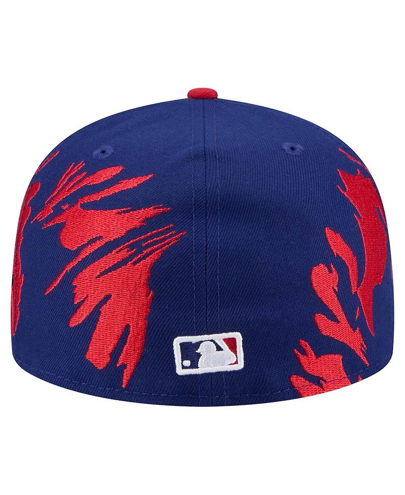 New Era Men's Royal/Red Texas Rangers Retro Pattern 59FIFTY Fitted Hat