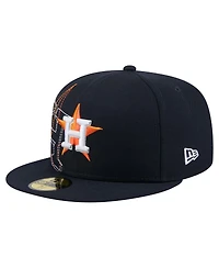 New Era Men's Navy Houston Astros Yarn Stitch 59FIFTY Fitted Hat