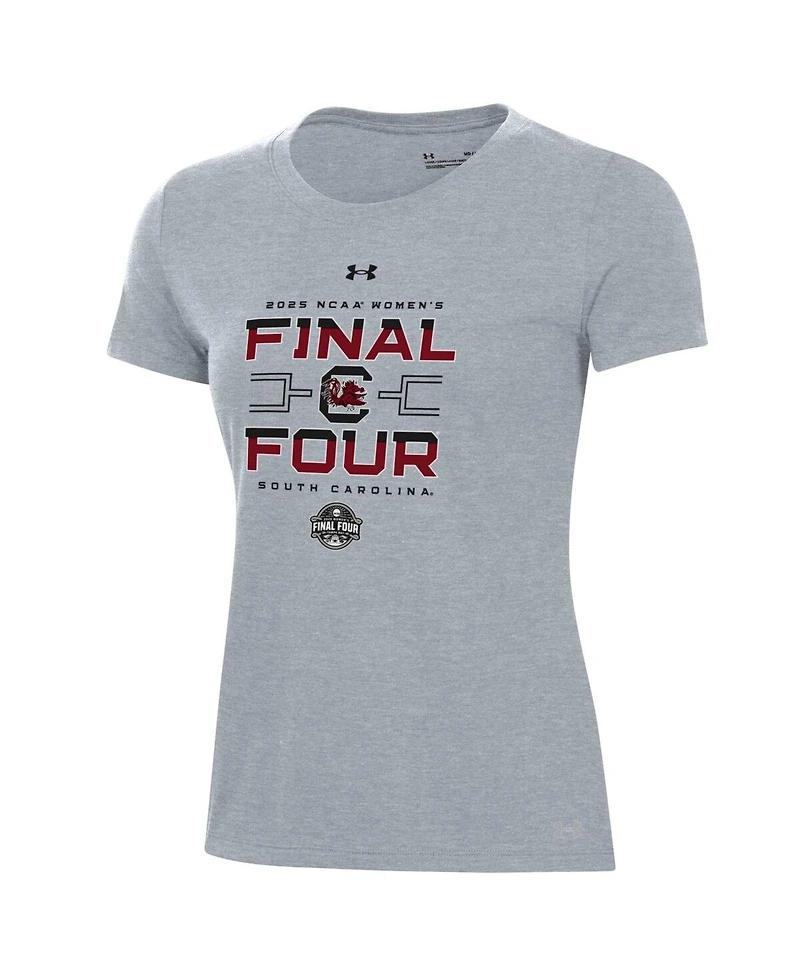 Under Armour Women's Gray South Carolina Gamecocks 2025 Ncaa Basketball Tournament March Madness Final Four Regional Champions Locker Room T-S