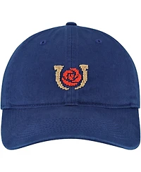 Smathers & Branson Men's and Women's Navy Kentucky Derby Horseshoe and Rose Adjustable Hat