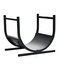 U-Shaped Steel Firewood Rack – Outdoor/Indoor Firewood Storage with Sturdy Frame