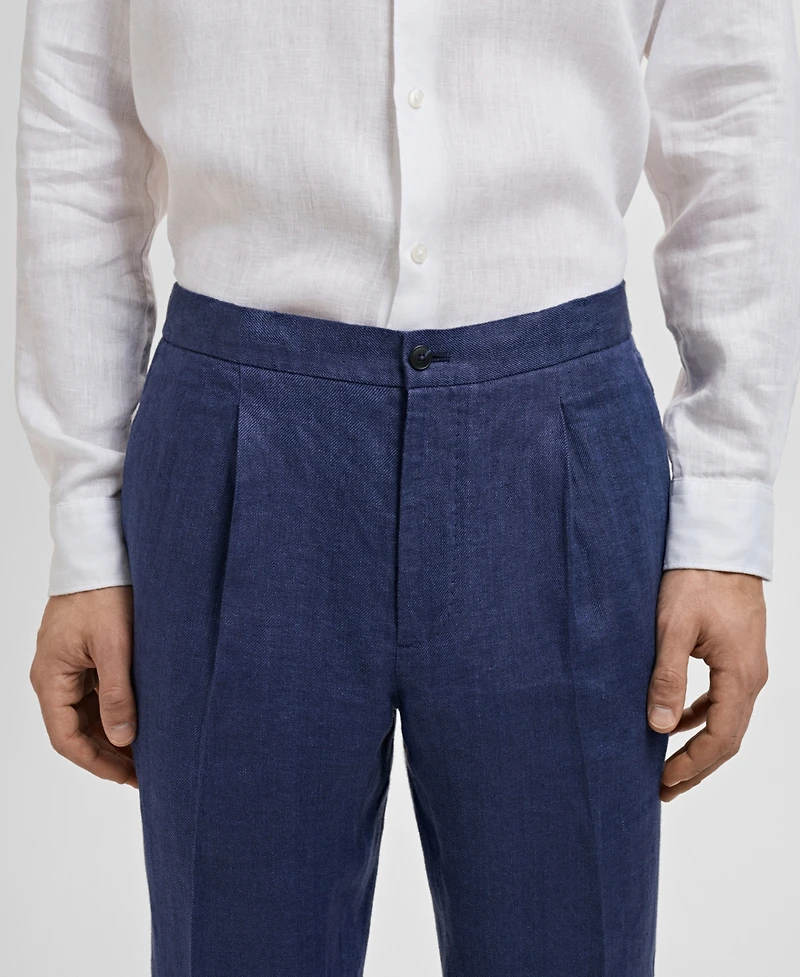 Mango Men's Salerno Linen Slim-Fit Suit Pants