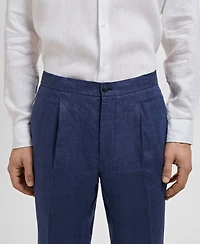 Mango Men's Salerno Linen Slim-Fit Suit Pants