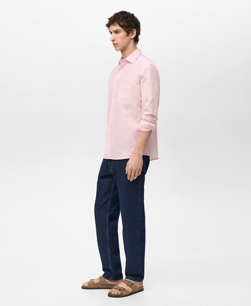 Mango Men's Classic-Fit Linen Shirt