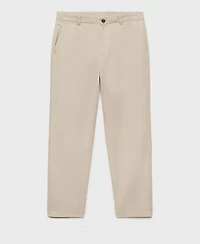 Mango Men's Regular-Fit Linen Pants