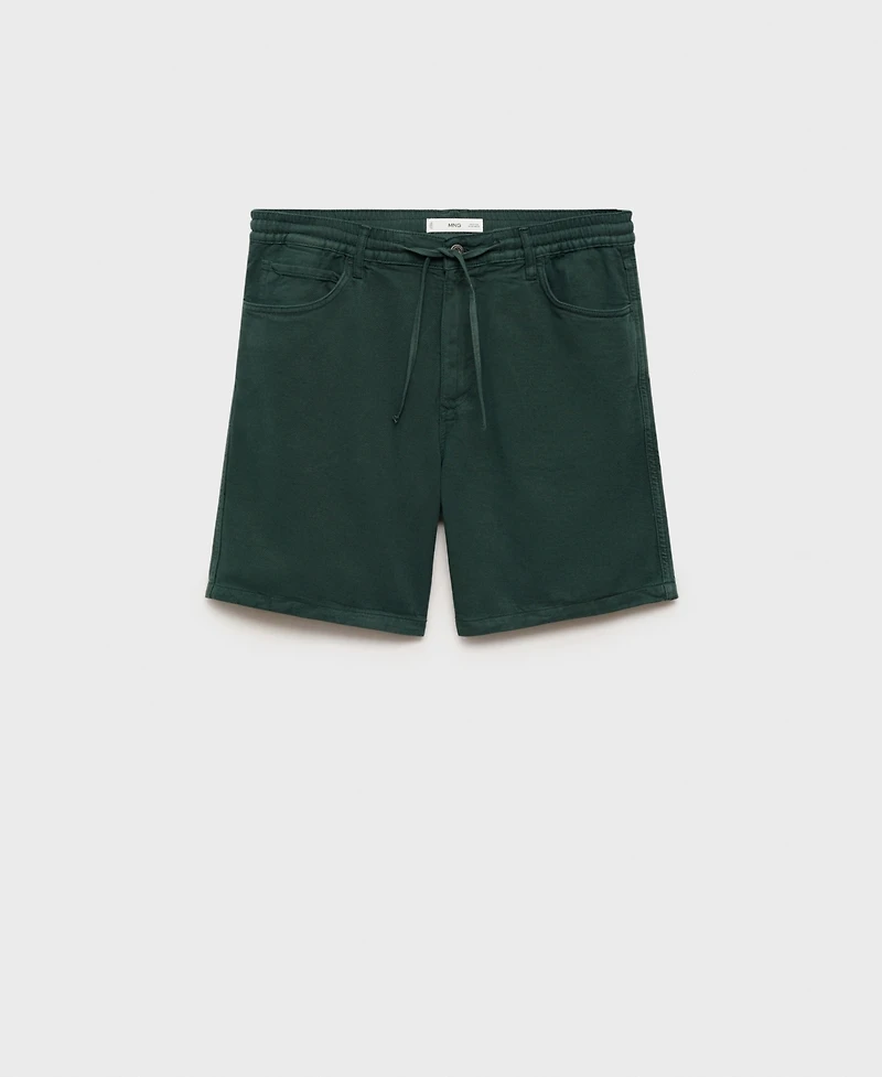 Mango Men's Denim Drawstring Shorts