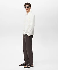 Mango Men's Linen Cotton Overshirt
