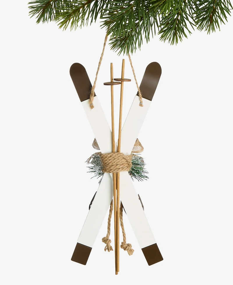 Holiday Lane Nordic Wonderland Skis Ornament, Macy's Exclusive