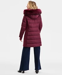 Michael Kors Women's Faux-Fur-Trim Hooded Puffer Coat, Exclusively at Macy's