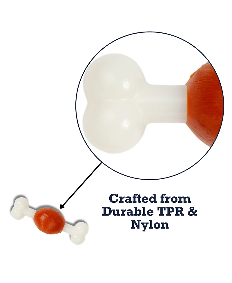 Country Living Nylon Beef Bone Dog Chew Toy – Durable Tpr Nylon for Healthier Teeth and Gums, Perfect for Small Breeds