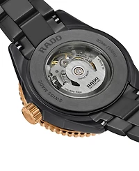 Rado Men's Swiss Automatic Captain Cook Skeleton Black High-Tech Ceramic Bracelet Watch 43mm