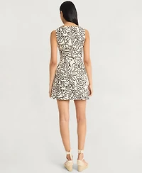 The Good Journey Women's Printed Square-Neck Sleeveless Mini Dress