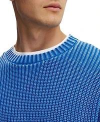 Cotton On Men's Washed Box Fit Crew Knit Sweater