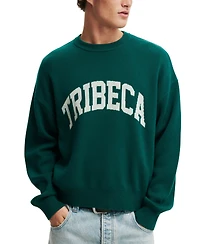 Cotton On Men's Heritage Crew Knit Sweatshirt