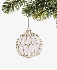 Holiday Lane Berry Tones Gold Molded Ball Ornament, Macy's Exclusive