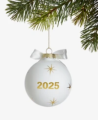 Holiday Lane Blessed Glass Peace 2025 Ball Ornament, Macy's Exclusive