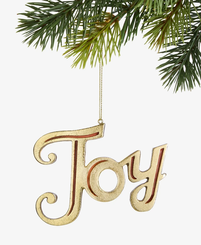 Holiday Lane Blessed Joy Gold-Tone Ornament, Macy's Exclusive
