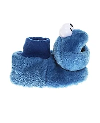 Sesame Street Toddler Boys and Toddler Girls Happy Cookie Monster Dual Sizes Slippers