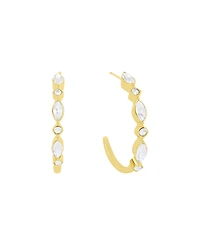 And Now This Crystal C Hoop Earrings
