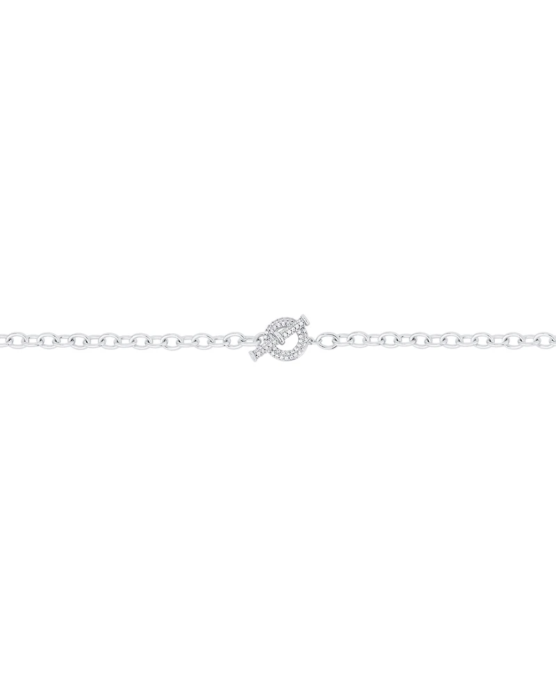 And Now This Cubic Zirconia Toggle Necklace