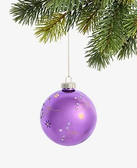 Holiday Lane Enchanted Forest Pink Floral Ball Ornament, Macy's Exclusive
