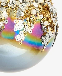 Holiday Lane Enchanted Forest Glass Embellished Ball Ornament, Macy's Exclusive