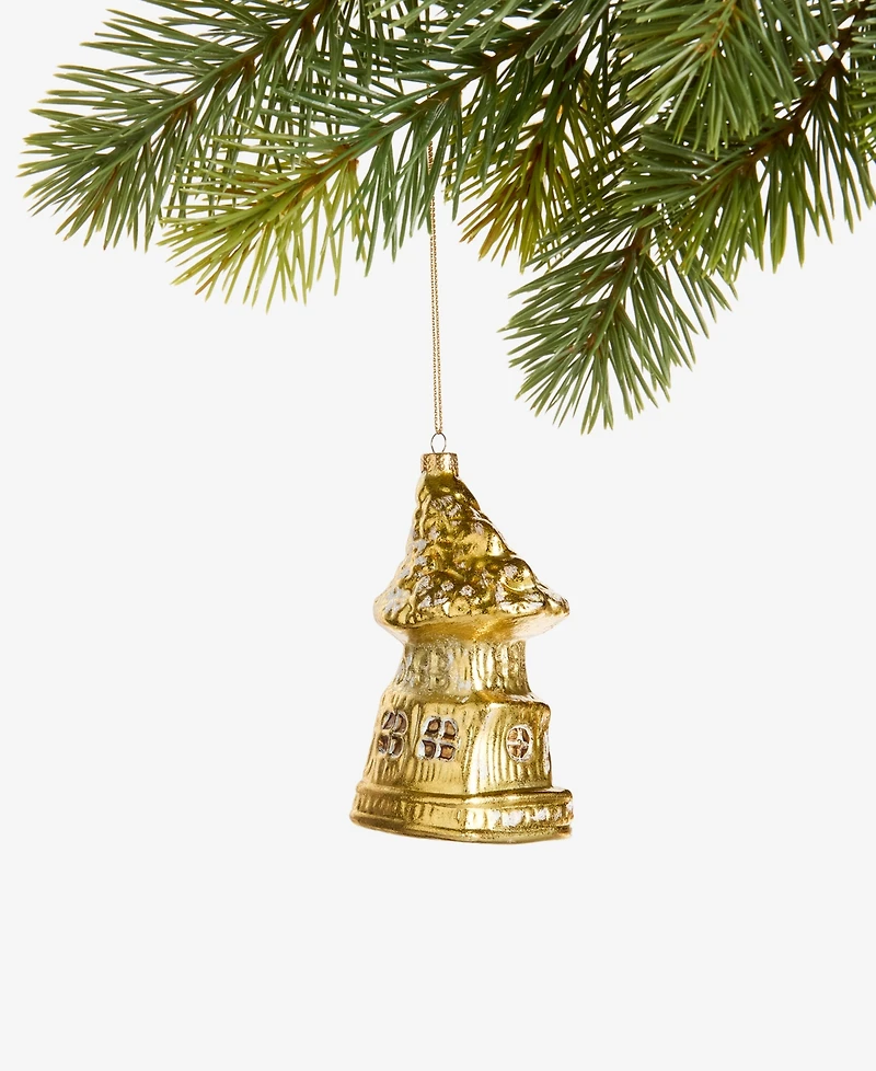 Holiday Lane Enchanted Forest Glass Fairy House Ornament, Macy's Exclusive