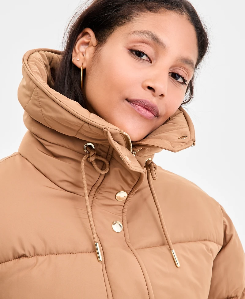 Michael Kors Women's Drawstring-Collar Puffer Coat