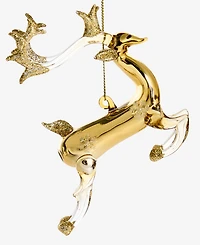 Holiday Lane Gilded Glamour Glass Deer Ornament, Macy's Exclusive
