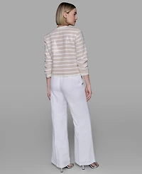 Karl Lagerfeld Paris Women's Sequinned Striped Jacket